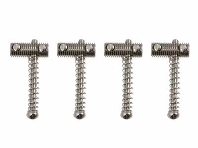 Allparts vintage style steel bridge saddles for Bass, 3 pcs