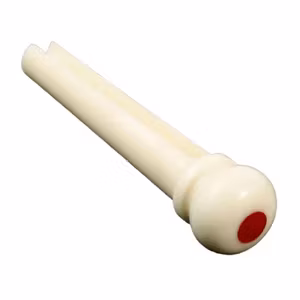 Allparts Camel Bone and Red jasper Bridge Pins 6-p