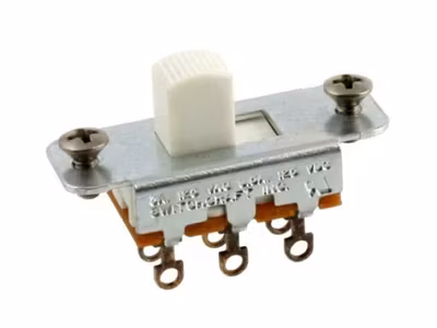 Allparts Switchcraft On-On Slide Switch White