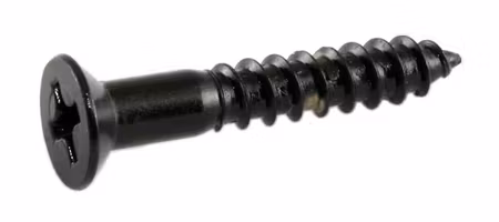 Allparts bulk pack of 50 bridge mounting screws, #8 x 1", black