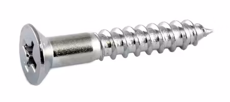 Allparts bulk pack of 50 bridge mounting screws, #8 x 1", chrome