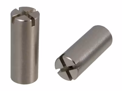 Allparts truss rod nuts for Fender, 10-32 Philips head, chrome, 2 pcs.