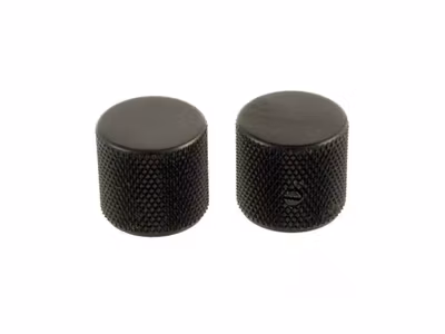 Allparts Barrel Knobs Black 2-p