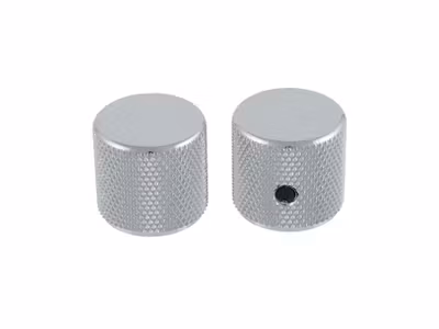 Allparts Barrel Knobs Chrome 2-p
