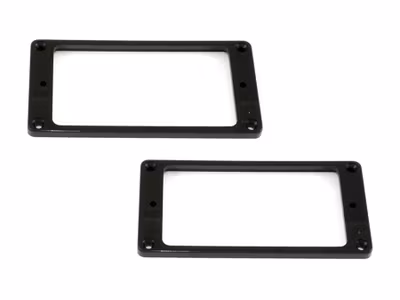 Allparts Pickup Rings Flat Profile Humbucking Black 2-p