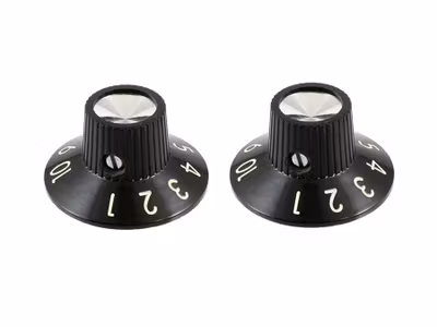 Allparts Amp Knobs Black 2-p