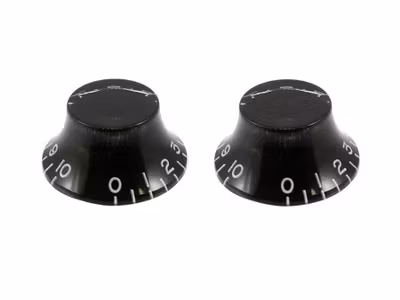 Allparts Bell Knobs Black 2-p