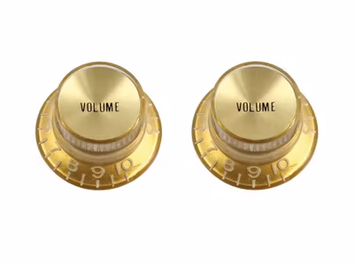 Allparts Reflector Knobs Volume Gold 2-p