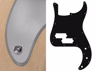 Boston PB-215 Pickguard P-Bass - Mirror Chrome
