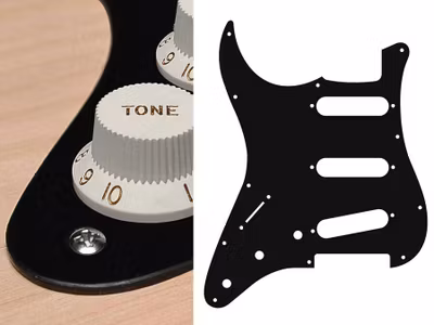 Boston SL-113 Pickguard Strat - Black Matte (Lefthand)