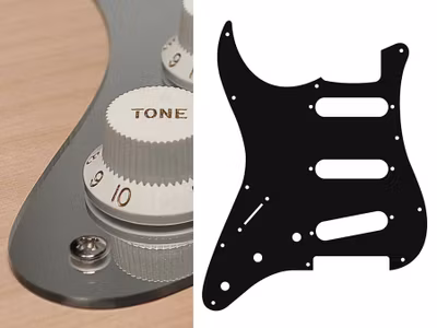 Boston SL-213 Pickguard Strat - Mirror Chrome (Lefthand)