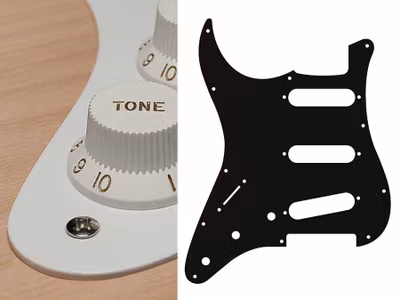 Boston SL-113 Pickguard Strat - White (Lefthand)