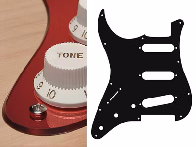 Boston SL-213 Pickguard Strat - Mirror Red (Lefthand)