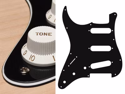 Boston SL-313 Pickguard Strat - Black (Lefthand)