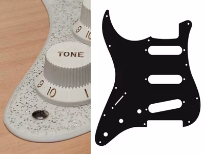 Boston SL-213 Pickguard Strat - Sparkling Silver (Lefthand)