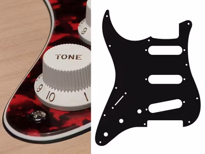Boston SL-313 Pickguard Strat - Tiger Red (Lefthand)