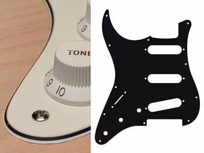 Boston SL-313 Pickguard Strat - Vintage White (Lefthand)