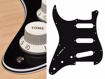 Boston SL-413 Pickguard Strat - Black (Lefthand)