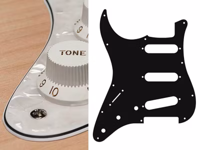 Boston SL-413 Pickguard Strat - Pearl White (Lefthand)