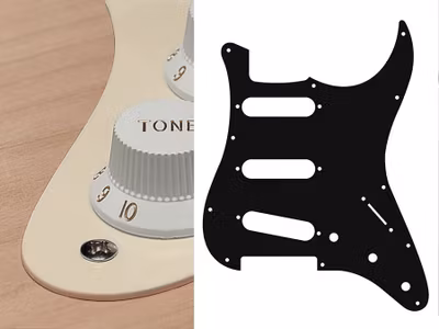 Boston ST-113 Pickguard Strat - Vintage White