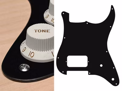 Boston ST-144 Pickguard Strat - Black Mat