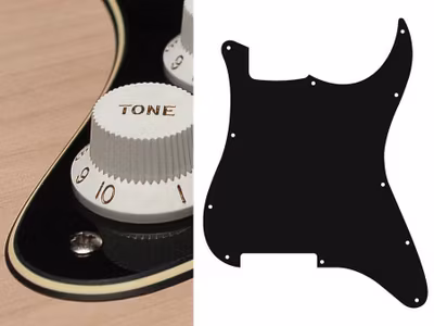 Boston ST-300 Pickguard Strat - Black & Cream