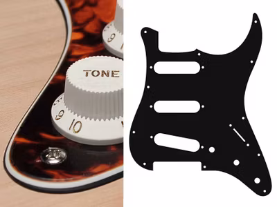 Boston ST-313 Pickguard Strat - Marble Orange