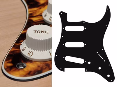 Boston ST-313 Pickguard Strat - Marble Yellow