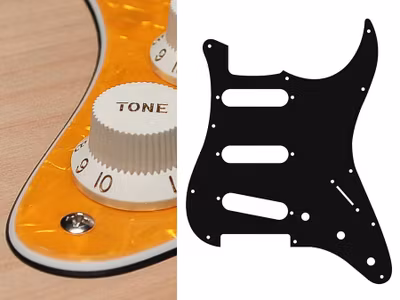 Boston ST-313 Pickguard Strat - Pearl Yellow