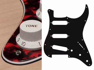 Boston ST-313 Pickguard Strat - Tiger Red