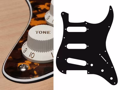Boston ST-313 Pickguard Strat - Tiger Yellow