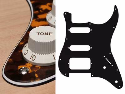 Boston ST-322 Pickguard Strat - Tiger Yellow