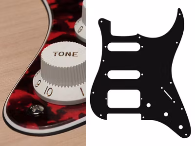 Boston ST-323 Pickguard Strat - Tiger Red