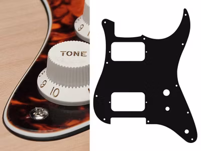 Boston ST-331 Pickguard Strat - Marble Orange