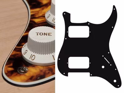 Boston ST-332 Pickguard Strat - Marble Yellow