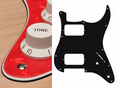 Boston ST-332 Pickguard Strat - Pearl Red