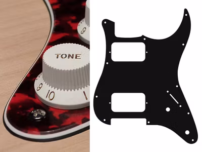 Boston ST-332 Pickguard Strat - Tiger Red