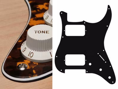Boston ST-333 Pickguard Strat - Tiger Yellow