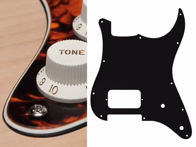 Boston ST-344 Pickguard Strat - Marble Orange
