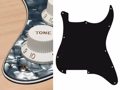 Boston ST-400 Pickguard Strat - Pearl Black