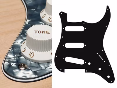 Boston ST-413 Pickguard Strat - Pearl Black