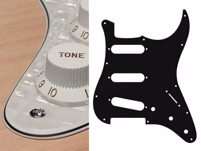 Boston ST-413 Pickguard Strat - Pearl White Webbing