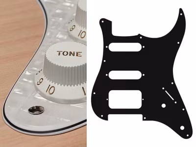 Boston ST-422 Pickguard Strat - Pearl White Webbing