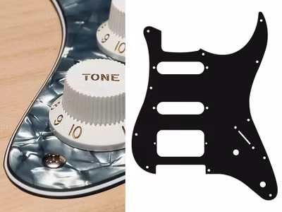 Boston ST-422 Pickguard Strat - Pearl Black