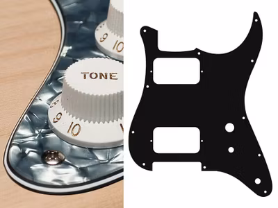 Boston ST-431 Pickguard Strat - Pearl Black