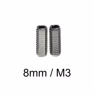 GV Höjdjusteringskruv Tremolo - 8mm M3 - Rostfri - 8st