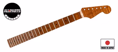 Allparts Select Ltd: Vintage Spec-ersättningshals till Stratocaster - AAA+ Rostad Flammig Lönn, Soft V, Nitrolack