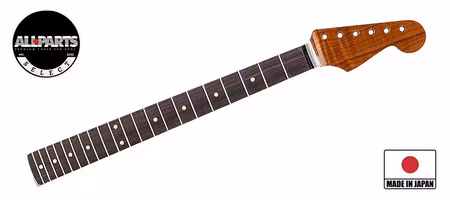 Allparts Select ltd VIN-MOD Deluxe neck for Stratocaster, AAA+ roasted flamed maple, bound fretboard, nitro finish