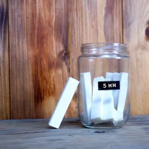 Översadelsämne Ben - Blekt - 56x11x5mm