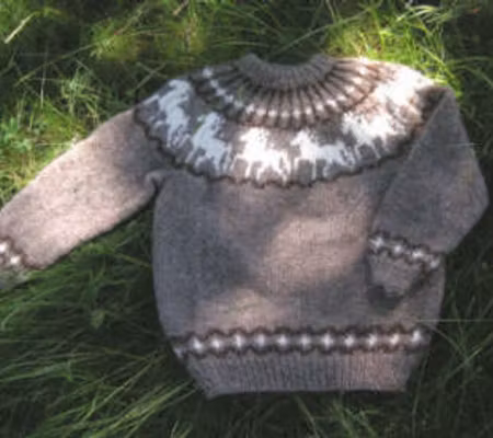 Ankis mönster med islandshästar-Alafoss lopi